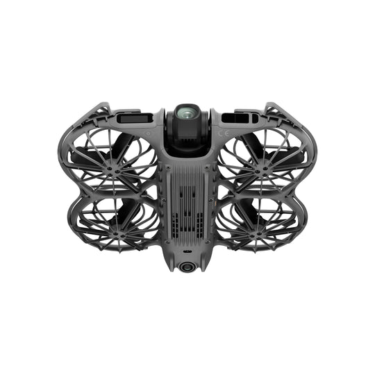DJI Neo 2 drone with fan-like structure on a white background