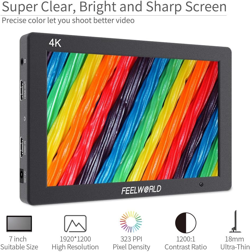 FeelWorld T7 Plus V2 7" IPS LCD On-Camera Monitor