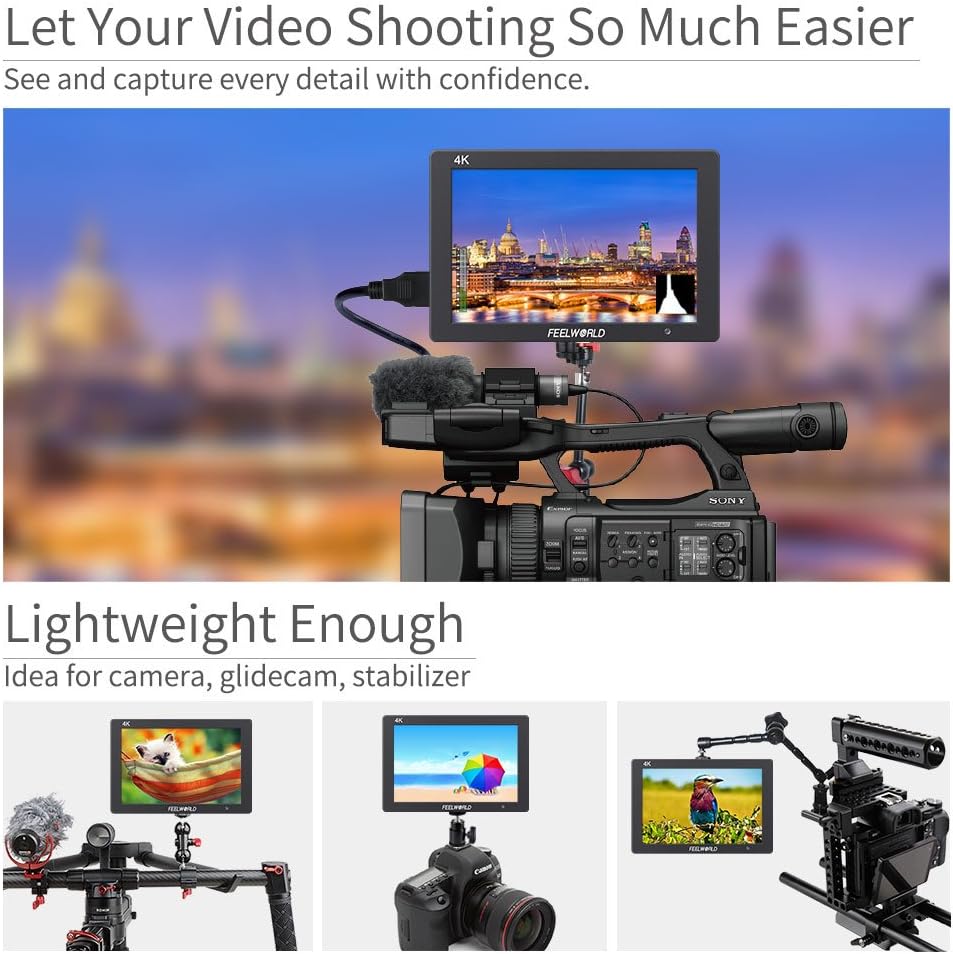 FeelWorld T7 Plus V2 7" IPS LCD On-Camera Monitor