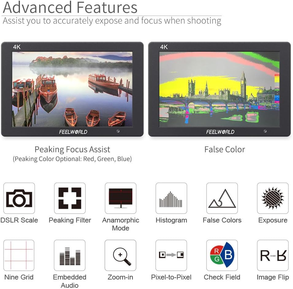 FeelWorld T7 Plus V2 7" IPS LCD On-Camera Monitor