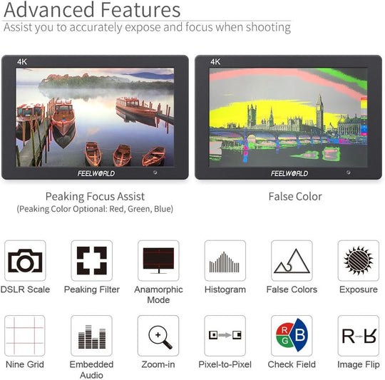 FeelWorld T7 Plus V2 7" IPS LCD On-Camera Monitor