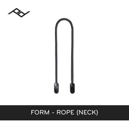 Black rope neck form on a white background with peak design brand logo.