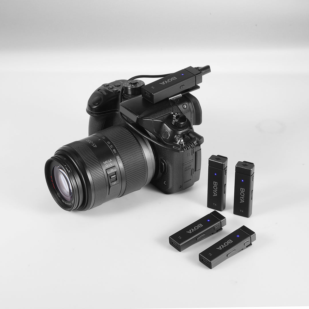 BY-W4 Ultra-Compact Four-Channel 2.4GHz Wireless Microphone System