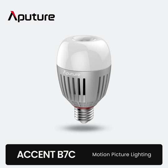 Aputure Accent B7C 7W WWRGB 智能灯泡，带 E27 插座