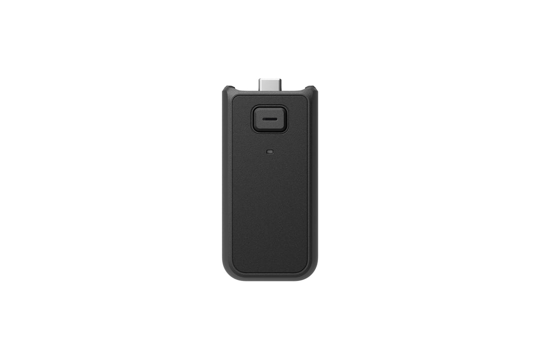 Black osmo pocket 4 battery handle on a white background