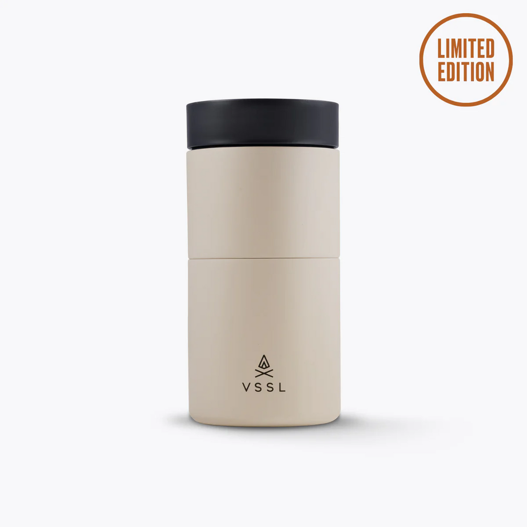 Beige VSSL Nest Pour Over Set on a white background