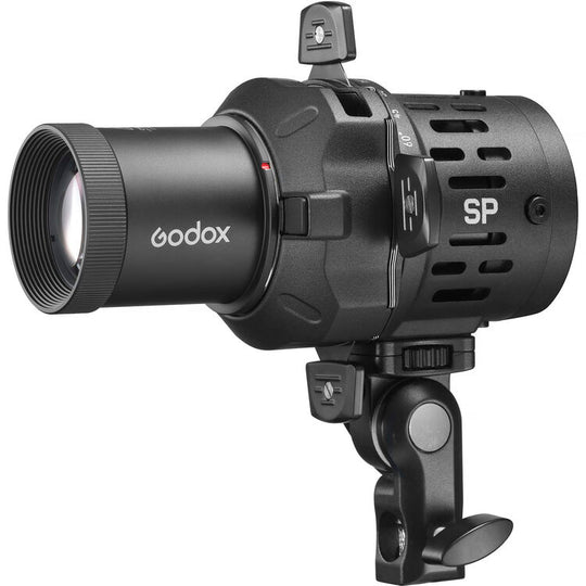 Black Godox RS100Bi Bi-Color camera light on a white background