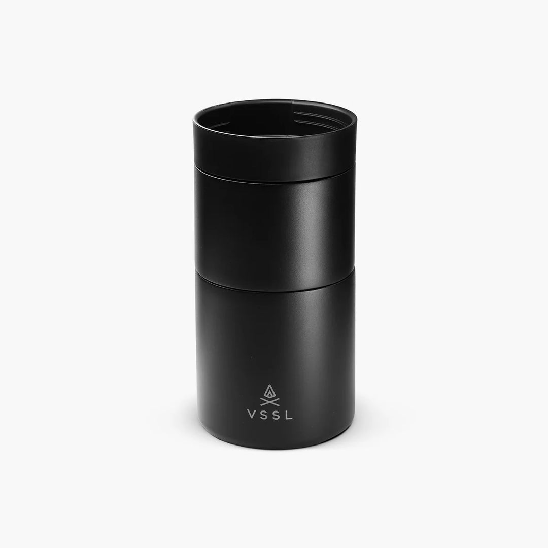 Black VSSL Nest Pour Over Set on a white background