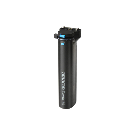 Black amaran peak 75 battery grip with brand name on a white background