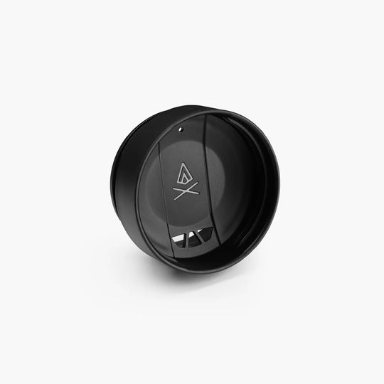 Black lid of Nest Pour Over Set on a white background