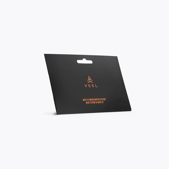 Black packaging with VSSL logo on a white background