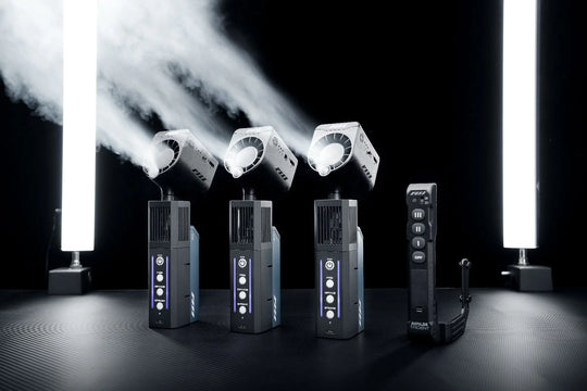 three pieces of PMI SmokeNINJA PRO - Handheld Fog Machine