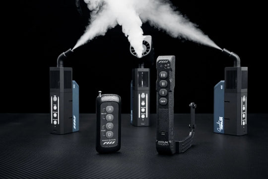 PMI SmokeNINJA PRO - Handheld Fog Machine against a black background