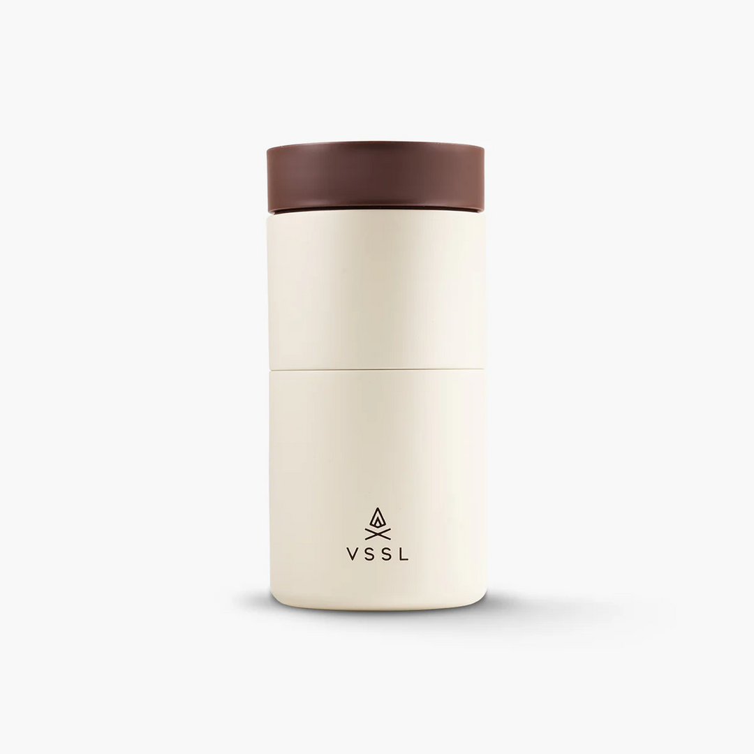 Cream VSSL Nest Pour Over Set on a white background