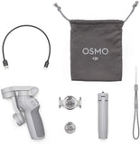 DJI OM 4 Osmo Mobile 4 - 手持式 3 轴智能手机万向稳定器，带握把三脚架 Vlog YouTube 直播视频（适用于 iPhone Android）