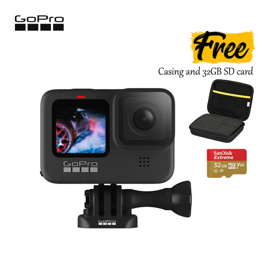 GoPro Hero 9 Black Action Camera with FREE SD CARD AND CASING