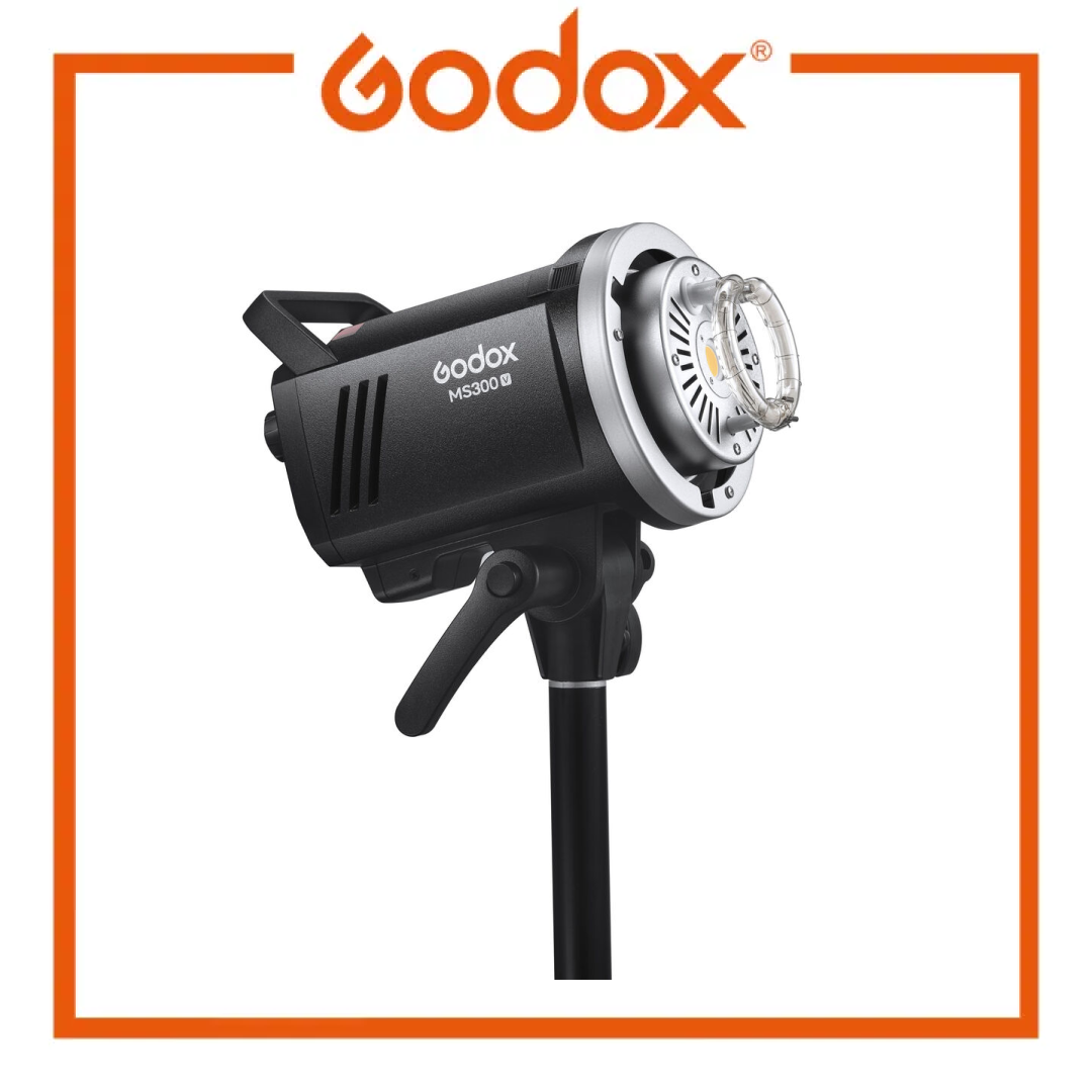 Godox MS300-V Studio Flash Monolight with Godox logo on a white background 