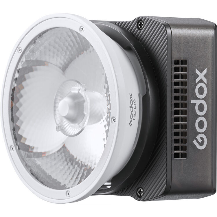 Two Godox ML40R studio lights on a white background with 'Godox' branding.