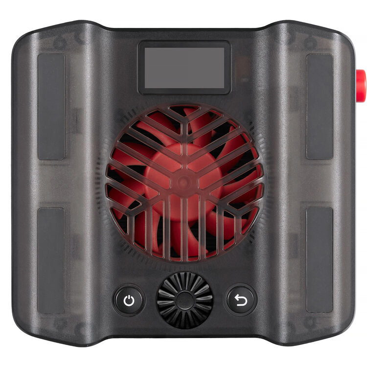 Godox camera flash unit with red central component on a white background