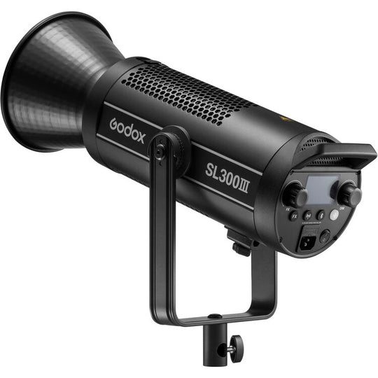 Godox SL300III flash light on a white background