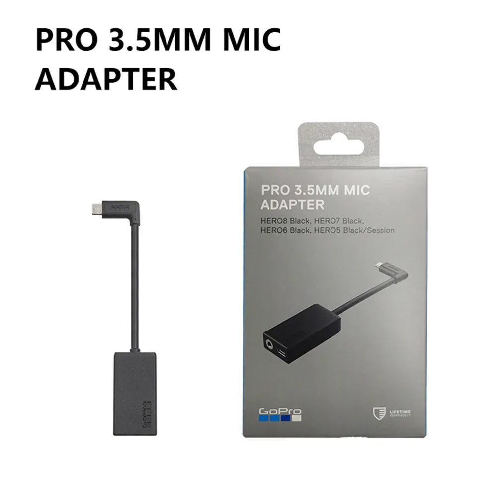 GoPro 3.5mm Mic Adapter for Hero 9 Hero 8 Hero 7 Hero 6 Hero 5