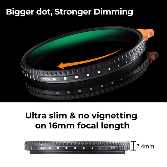 K&F Concept Nano-X series Ultra Thin ND2-ND400 Filter