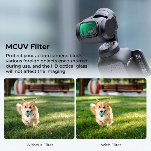 K&F Concept Magnetic UV Protection Filter for DJI Osmo Pocket 3, 28 Layer nano-coated HD Optical Glass