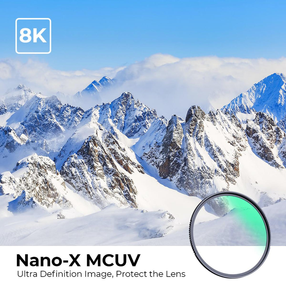K&F Concept UV Filter Nano-X Series German Optical Glass Green Coating Scratch Resistant