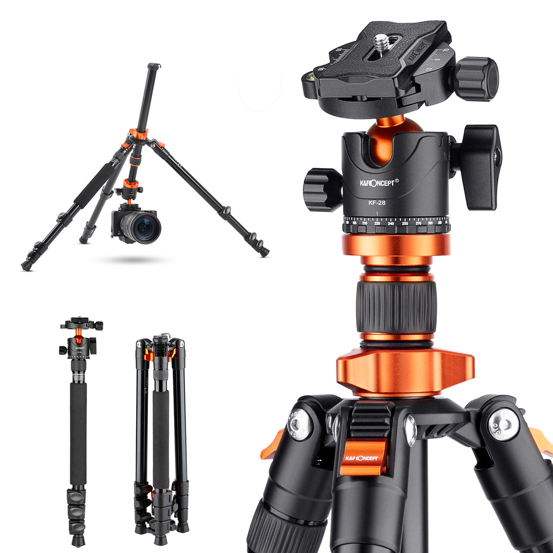 K&F Concept SA254M2 DSLR Camera Aluminum Tripod with Monopod and Ball Head Kit