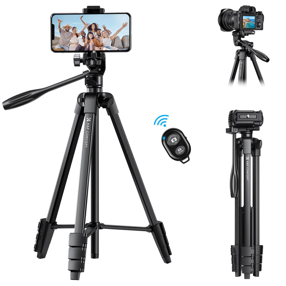 K&F Concept Aluminum Travel Tripod with Bluetooth Remote B174A1