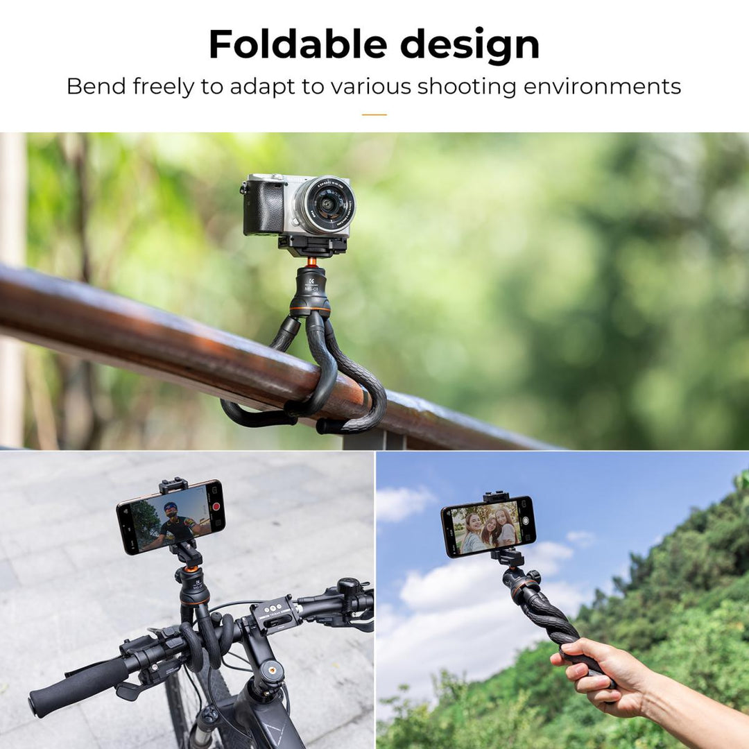 K&F Concept Camera Tripod Versatile Mini Flexible Phone Stand Phone Tripod MS01