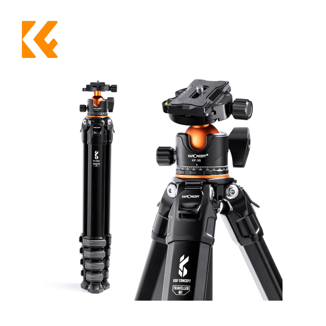 K&F Compact Travel Tripod M1 with KF-35L Ball Head Aluminium Tripod