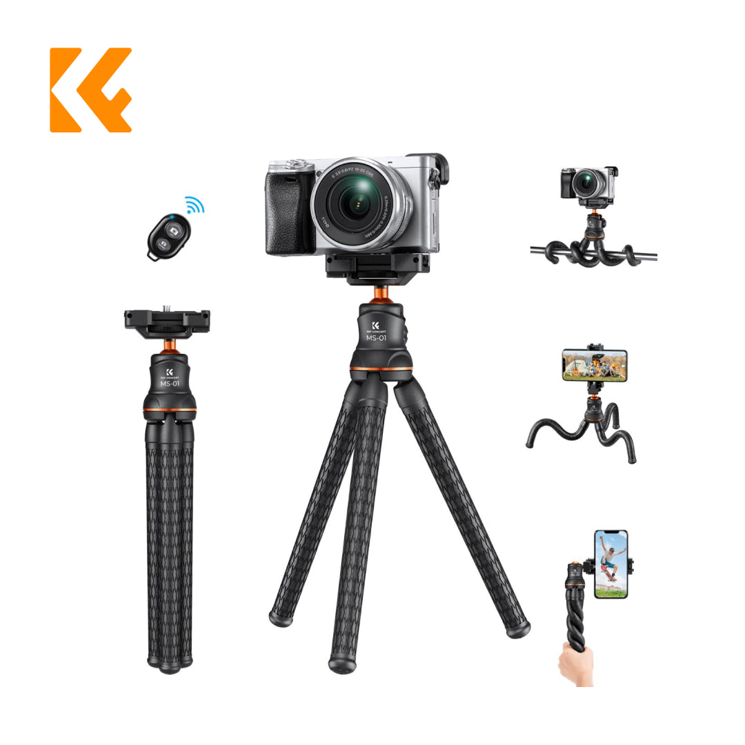 K&F Concept Camera Tripod Versatile Mini Flexible Phone Stand Phone Tripod MS01