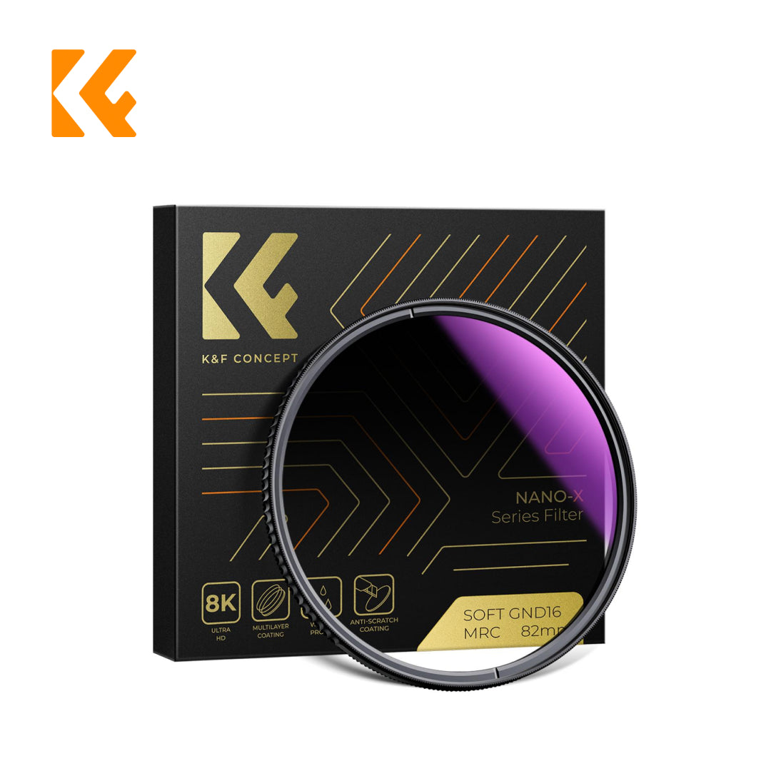K&amp;F Concept Soft GND8 滤镜（3 级）镜头滤镜 Soft 渐变中性密度滤镜 Nano-X 