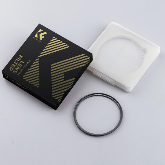 K&amp;F Concept Magnetic Adapter Ring with packing on a grey background