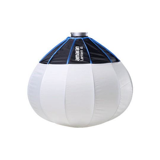 amaran Latern65 softbox with black and blue top section on a white background