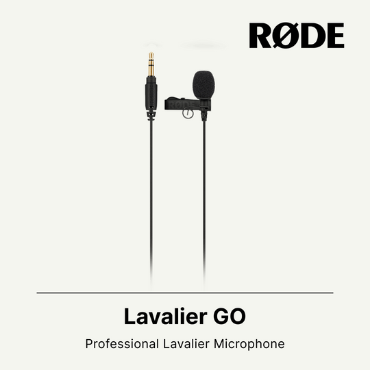 Rode Lavalier GO Omnidirectional Lavalier Microphone for Wireless GO Systems (Black)