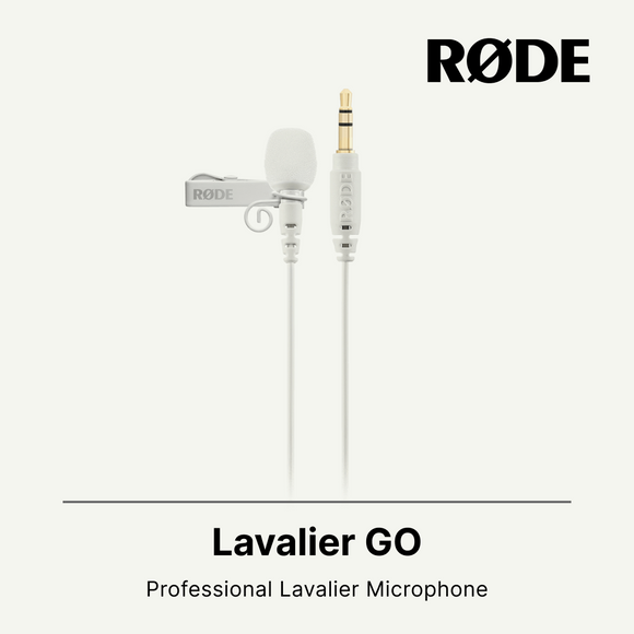 Rode Lavalier GO 用于无线 GO 系统的全向领夹式麦克风（白色） 
