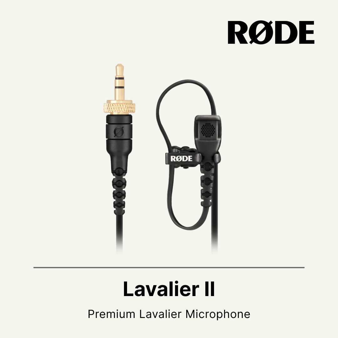 Rode Lavalier II - Omnidirectional Lavalier Lapel Microphone (Black)