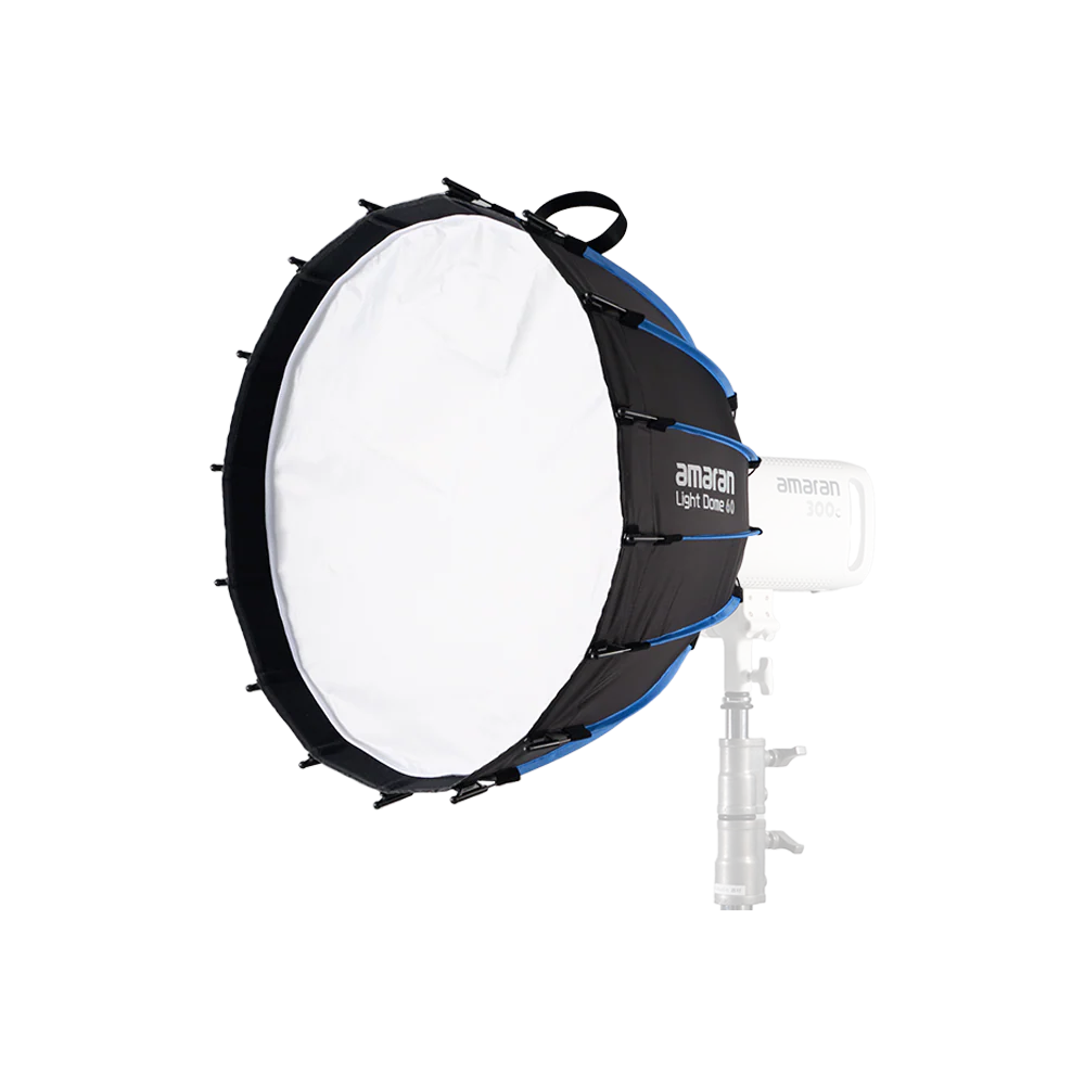 Studio light with an amaran light dome 60 softbox on a white background