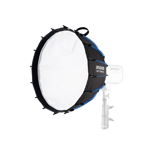 Studio light with an amaran light dome 60 softbox on a white background