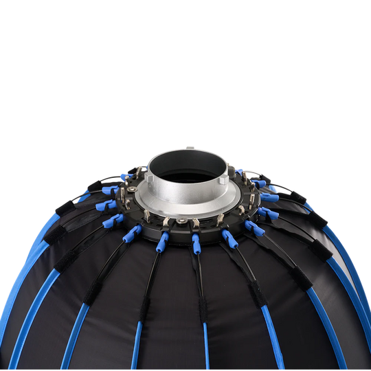 Close-up of a amaran light dome 60 softbox on a white background