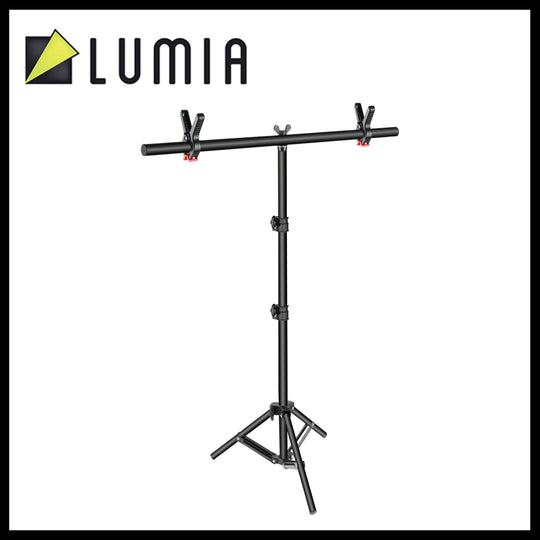 Lumia T-shape Background Backdrop Support Stand 138cm wide by max 200cm tall