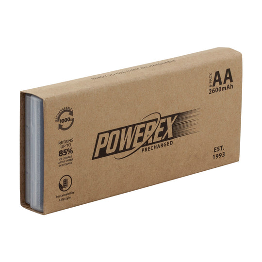 Powerex Precharged AA Rechargeable Batteries 2600mAh (8-pack)