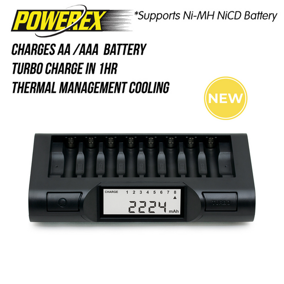 Powerex MH-C980 C980 8 芯 8 槽 Turbo AA / AAA 镍氢电池充电器分析仪