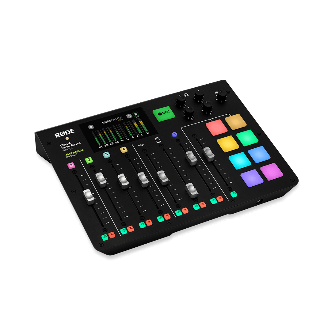 Rode RODECaster Pro Integrated Podcast Production Studio 4-Channel Audio Mixer USB Interface