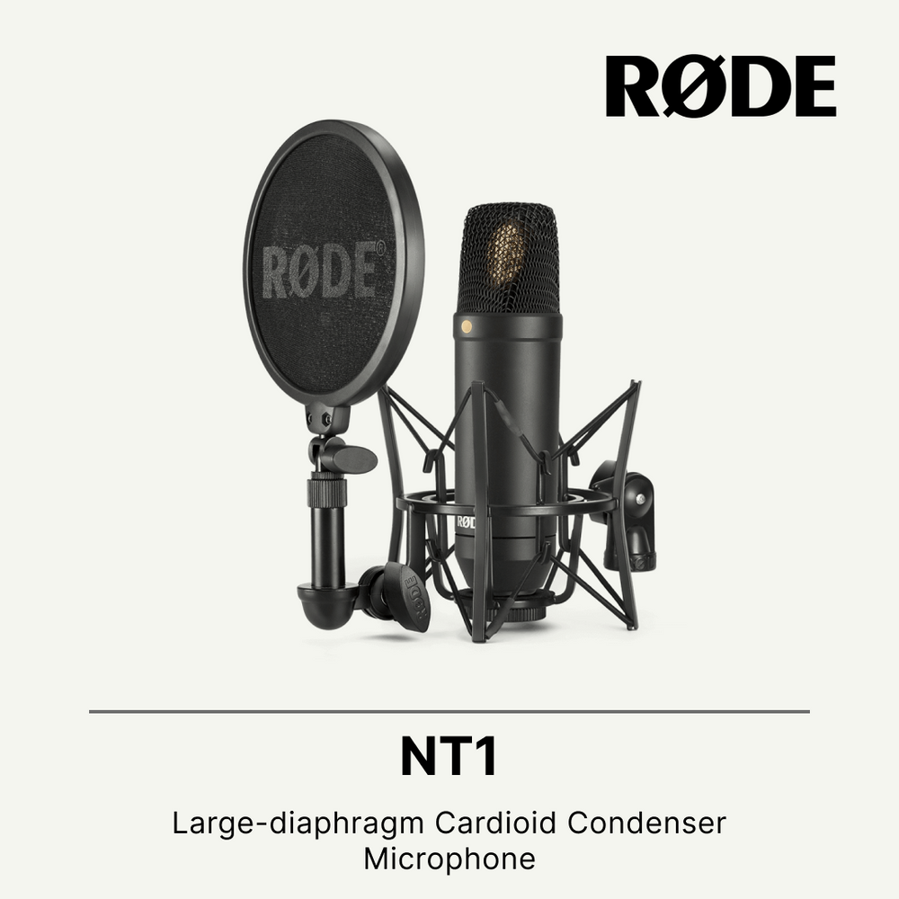 Rode NT1 Kit Condenser Microphone with SM6 Shock Mount and Pop Filter