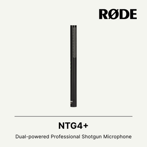 Rode NTG4+ 枪式麦克风，带数字开关和内置可充电电池