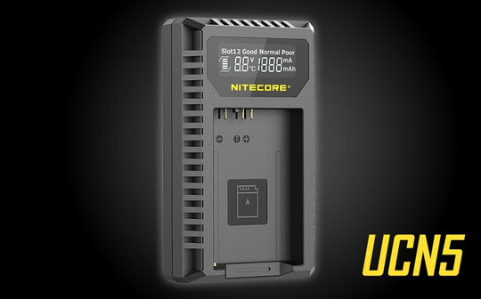 Nitecore UCN5 Dual-Slot USB-C QC Charger for Canon LP-E17 Battery