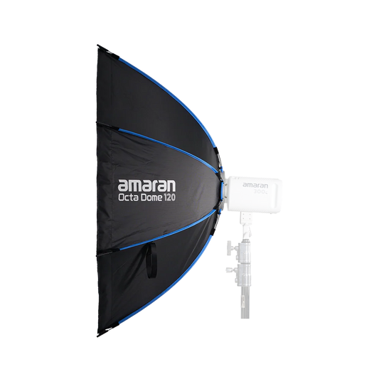 Amaran Octa Dome 120 softbox with a light source on a white background